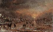 NEER, Aert van der Sports on a Frozen River g France oil painting reproduction